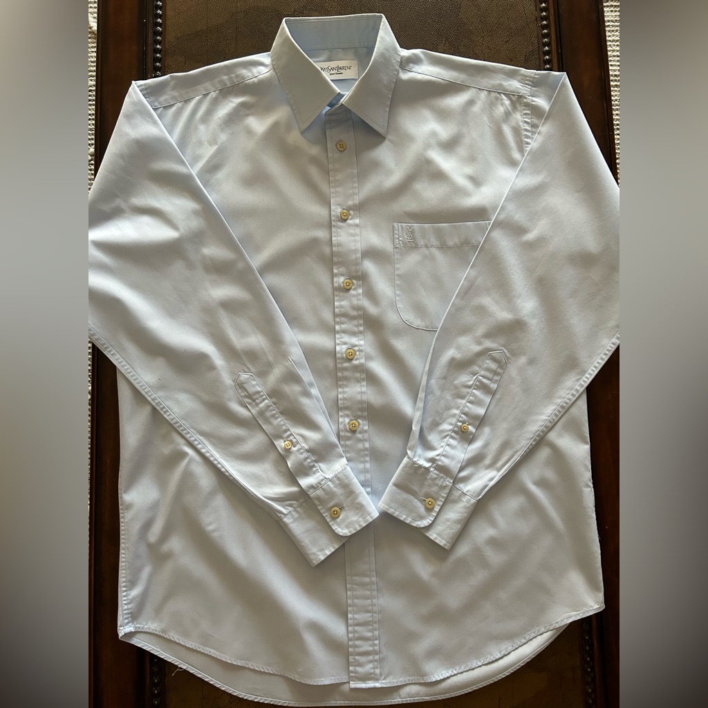 Ysl | Yves Saint Laurent Pour Homme | Cotton-Poplin Shirt | Made In Italy